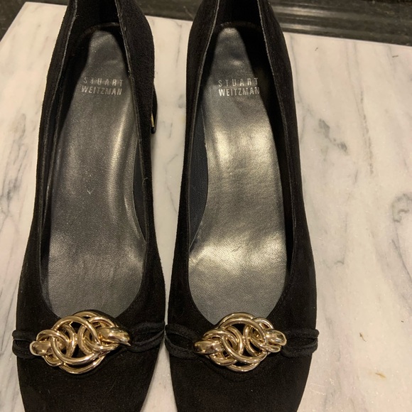 Stuart Weitzman Suede Block Heel Pumps - Picture 2 of 8